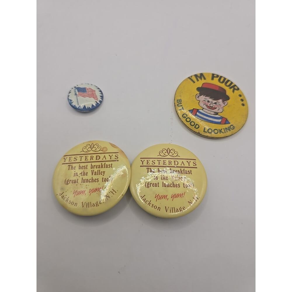 1960s pin Campus HIPPY Drug Culture POOR but‎ GOOD LOOKING pinback LOT - Picture 3 of 6